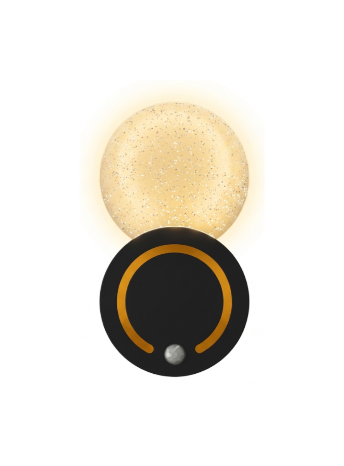 Glitter Sphere Motion Sensor Wall Light