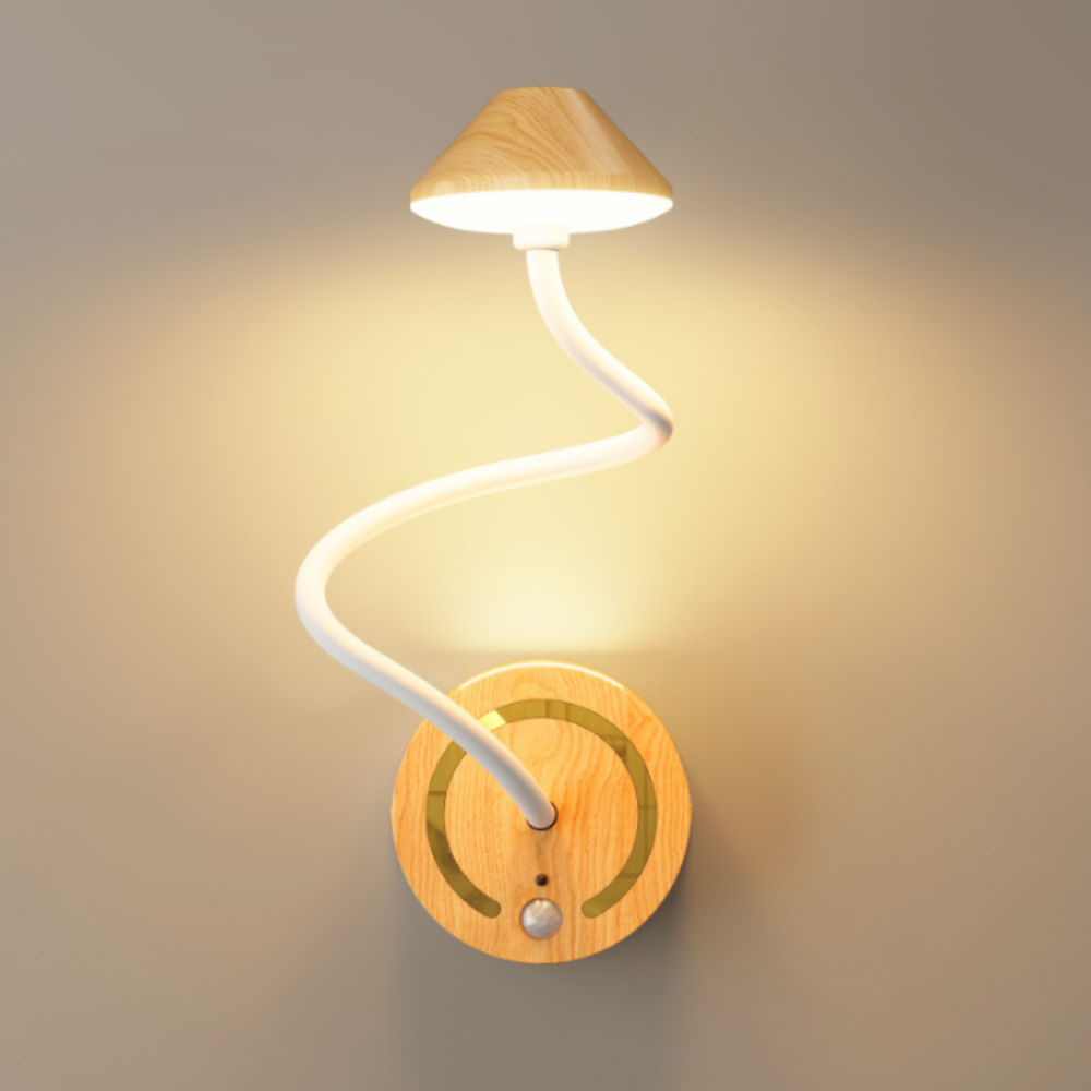 Curvy Branch Wood Wall Sconce Motion Sensor Light - Image 2